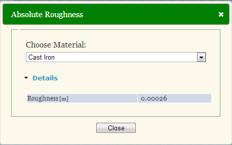 Database for absolute roughness