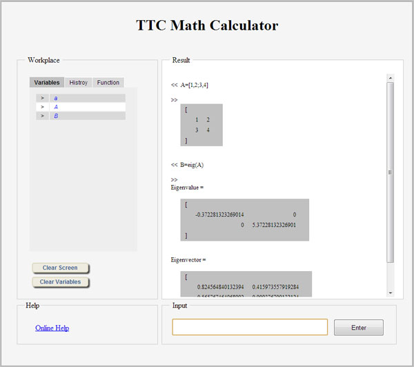 TTC Web Calculator